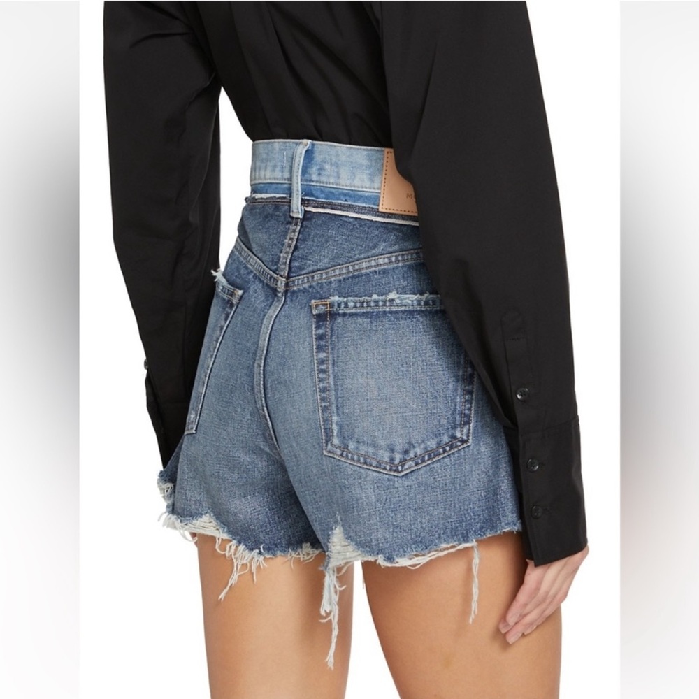 Moussy Vintage MV Lewiston Distressed Denim 100% Cotton Shorts NWT Sz 30 - Picture 4 of 14